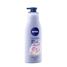 Load image into Gallery viewer, Nivea Body Lotion Oil In Body Lotion Rose & Argan Oil For Dry Skin 200Ml