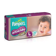 Load image into Gallery viewer, Pampers Active Baby Diapers & Nappiess Large 50 Count