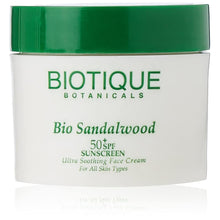 Load image into Gallery viewer, Biotique Sandalwood 50T Spf Sunscreen 50G