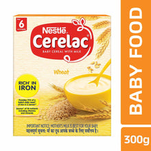 Load image into Gallery viewer, Nestlé Cerelac Fortified Baby Cereal With Milk Wheat – From 6 Months 300G Bib Pack