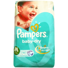 Load image into Gallery viewer, Pampers Baby Dry Diapers & Nappiess Medium 10 Pieces 6 To 11 Kg - M