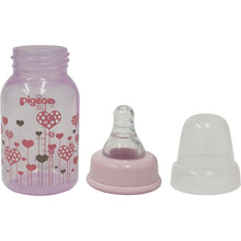 Load image into Gallery viewer, Pigeon Peristaltic Clear Nursing Bottle Rpp 120Ml Pink Abstract - 120 Ml