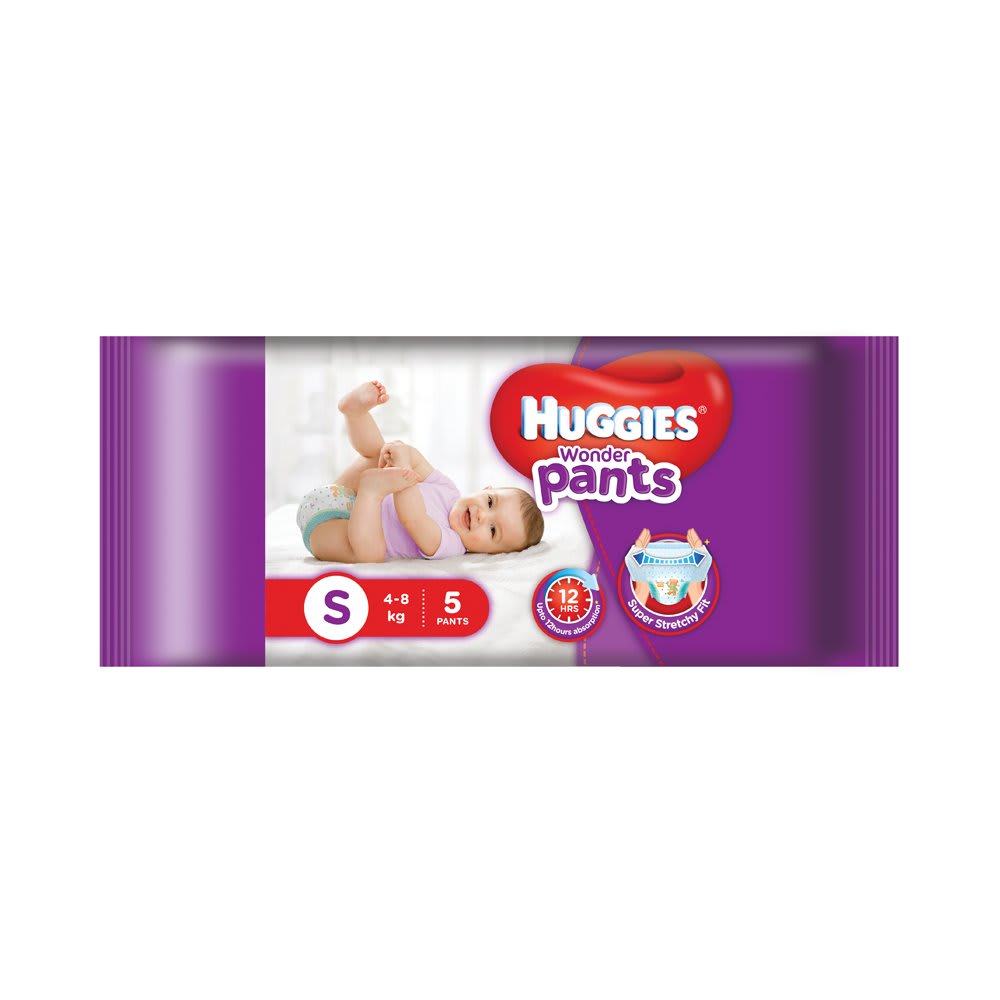 Buy Huggies Complete Comfort Wonder Pants Small (S) Size (4-8 Kgs) Baby Diaper  Pants, 56 count| India's Fastest Absorbing Diaper with upto 4x faster  absorption | Unique Dry Xpert Channel Online at