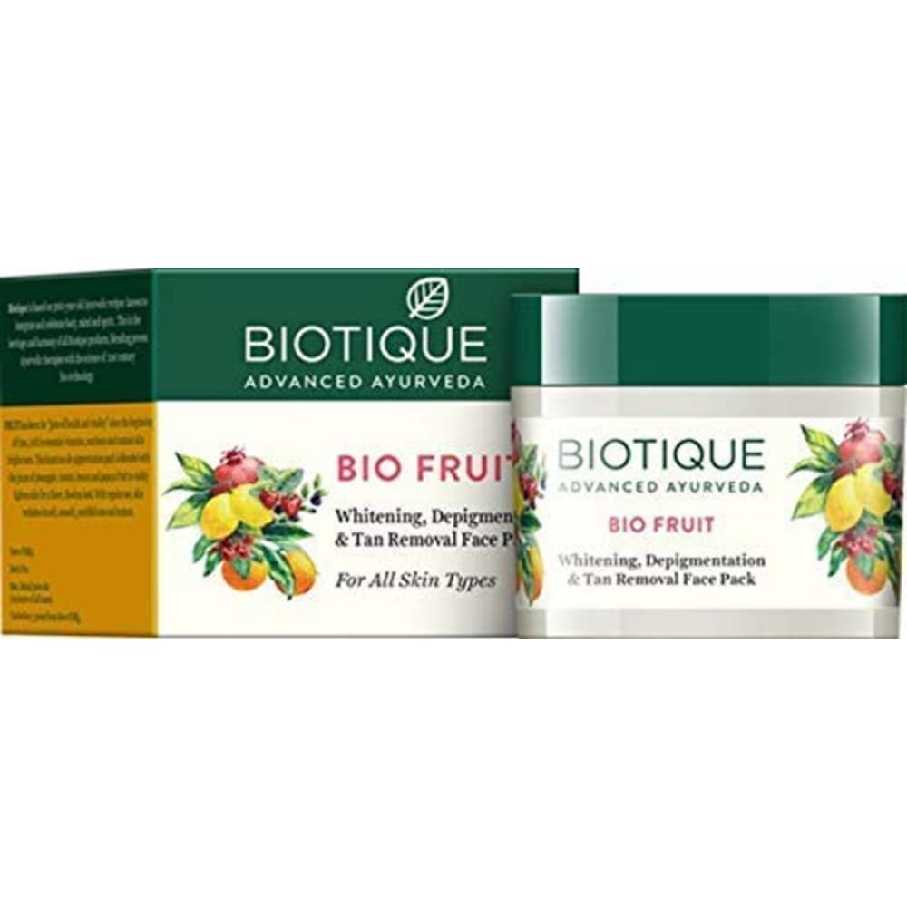 Biotique Fruit Whitening And Depigmentation & Tan Removal Face Pack 75G