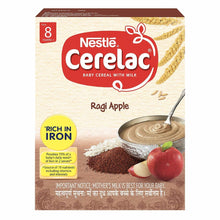 Load image into Gallery viewer, Nestlé Cerelac Fortified Baby Cereal With Milk Ragi Apple – From 8 Months 300G Bib Pack
