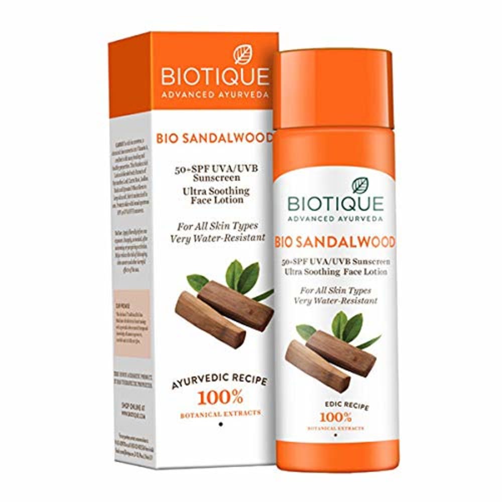 Biotique Sandalwood Sunscreen Ultra Soothing Face Body Lotion Spf 50+ 120Ml