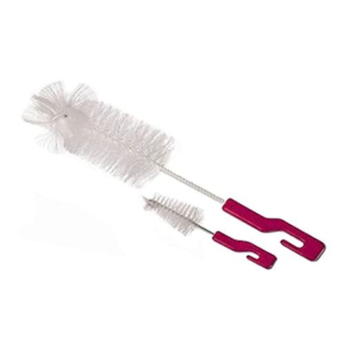 Farlin 360 Degree Rotating Bottle And Nipple Brushes For Bottle And Teats Pink