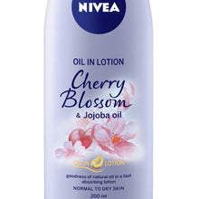 Load image into Gallery viewer, Nivea Body Lotion Oil In Body Lotion Cherry Blossom &amp; Jojoba Oil 200Ml
