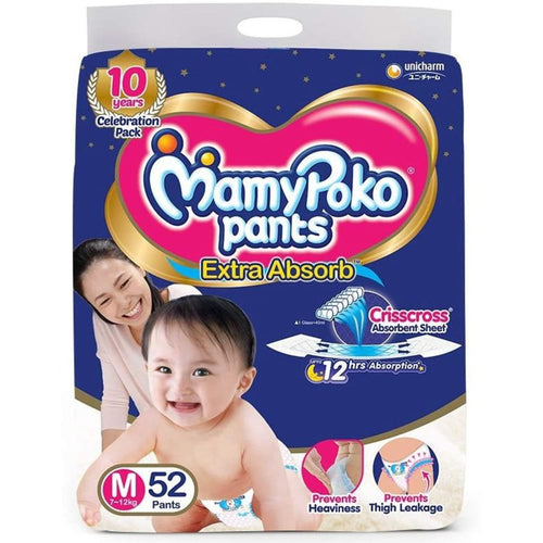 Mamypoko Pant Style Diapers & Nappies Medium Size - M 52 - M