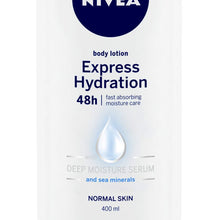 Load image into Gallery viewer, Nivea Body Lotion Express Hydration For Normal Skin 400 Ml
