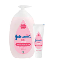 Load image into Gallery viewer, Johnson&#39;S Baby Body Lotion 500Ml With Free Baby Cream 50G
