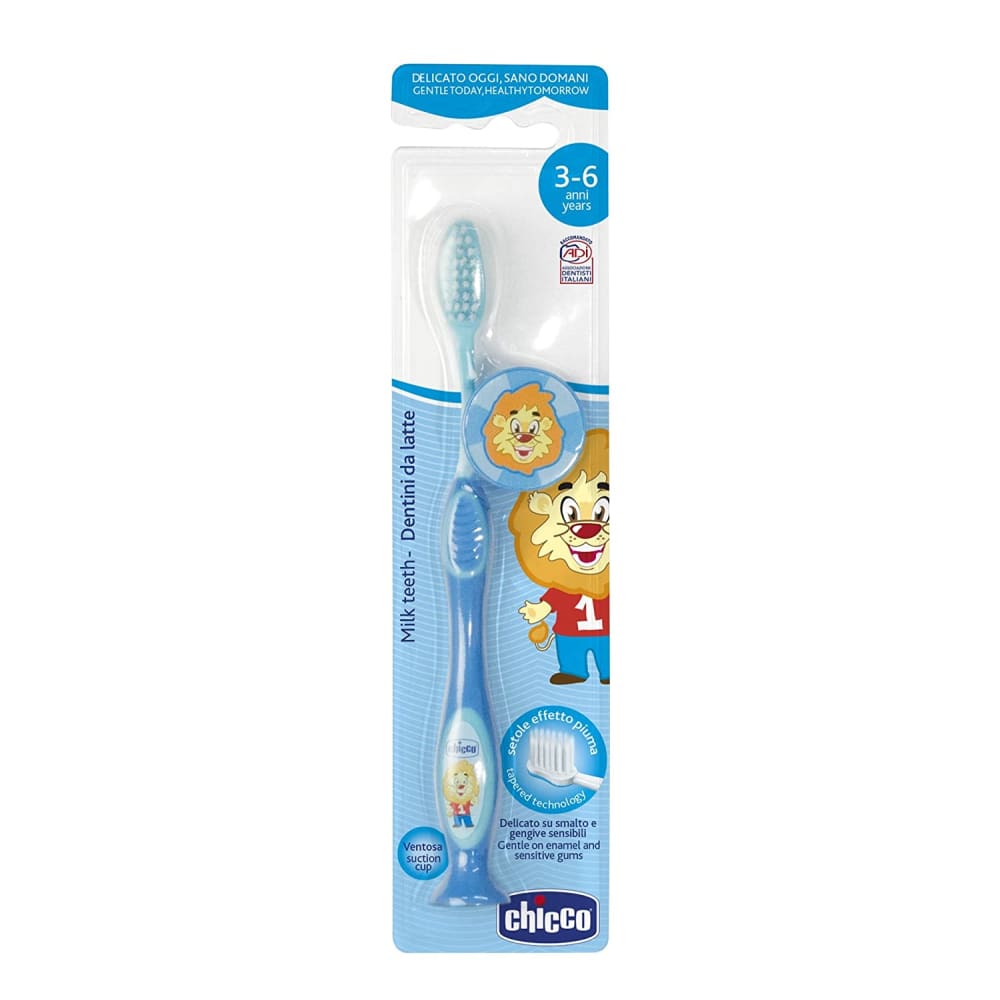 Chicco Milk Toothbrush For Kids 3 To 6 Years Blue