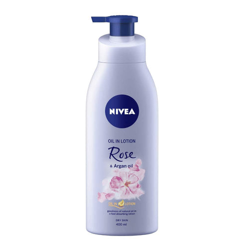 Nivea Body Lotion Oil In Body Lotion Rose & Argan Oil For Dry Skin 400Ml