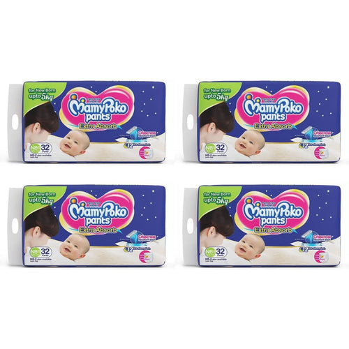 Mamypoko Extra Absorb New Baby Pants Size Nb-01 32 Pcs