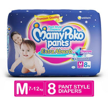 Load image into Gallery viewer, Mamypoko Pants Extra Absorb Diapers &amp; Nappies Medium 8 Count
