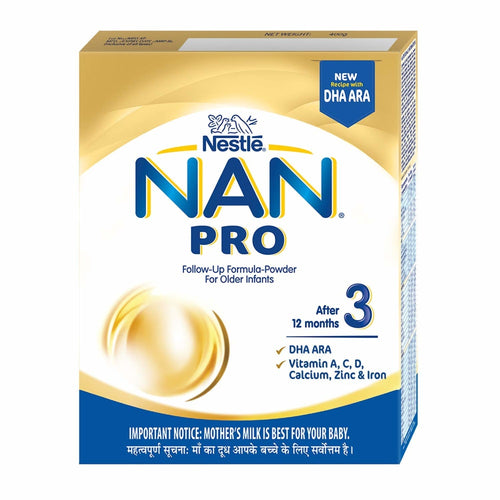 Nestlé Nan Pro 3 Follow-Up Formula Powder - After 12 Months Stage 3 400G Bag-In-Box Pack