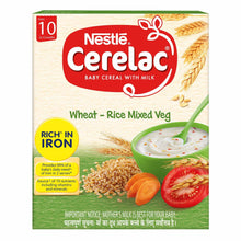 Load image into Gallery viewer, Nestlé Cerelac Fortified Baby Cereal Wheat Rice Moong Veg Khichadi
