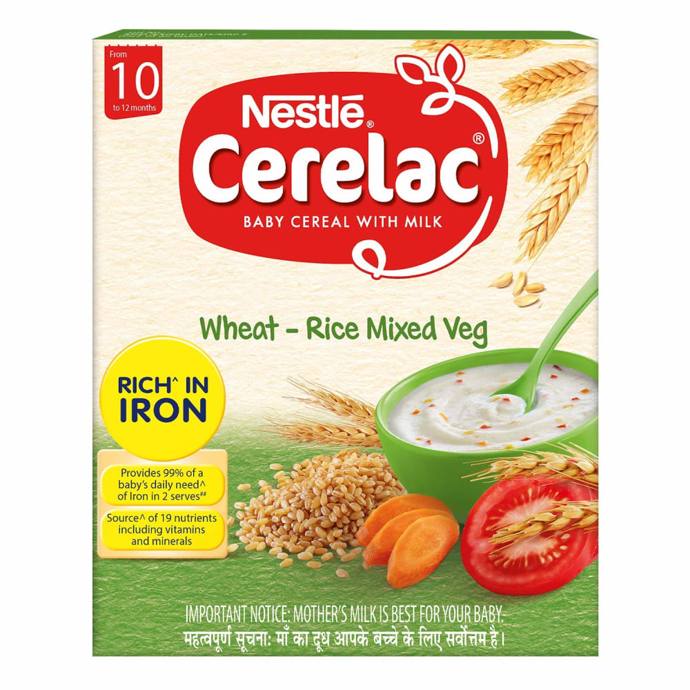 Nestlé Cerelac Fortified Baby Cereal Wheat Rice Moong Veg Khichadi