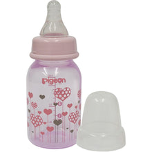 Load image into Gallery viewer, Pigeon Peristaltic Clear Nursing Bottle Rpp 120Ml Pink Abstract - 120 Ml
