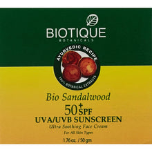 Load image into Gallery viewer, Biotique Sandalwood 50T Spf Sunscreen 50G
