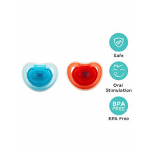 Load image into Gallery viewer, Mee Mee Soft Nipple Baby Pacifier Red/Blue
