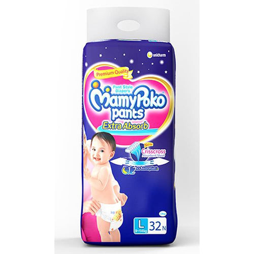 Mamypoko Large Size Baby Diapers & Nappiess 32 Count - L