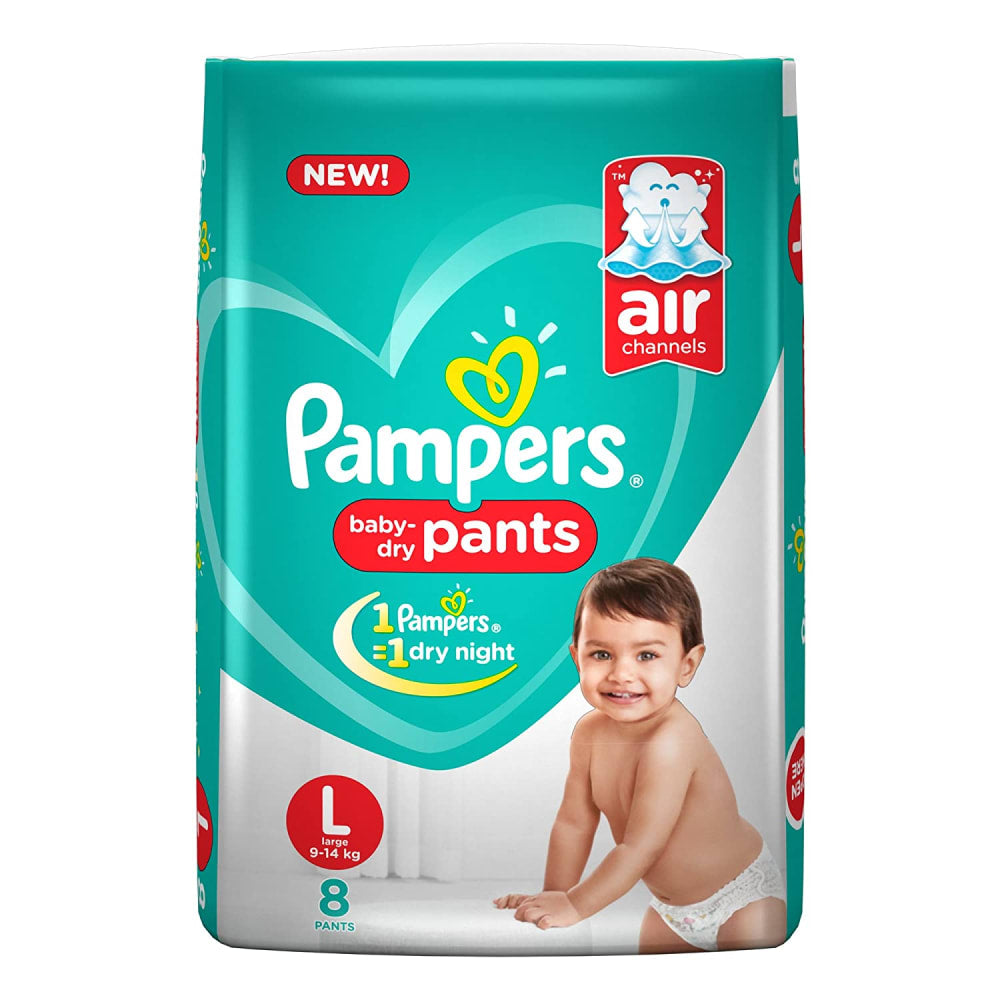 Pampers New Diapers & Nappies Pants Large 8 Count