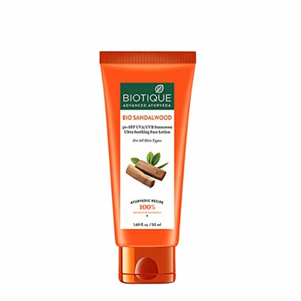 Biotique Sandalwood Sunscreen Ultra Soothing Face Body Lotion Spf 50+ 50Ml