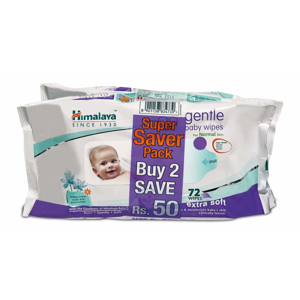 Himalaya Gentle Baby Wipes 72Napkins Of