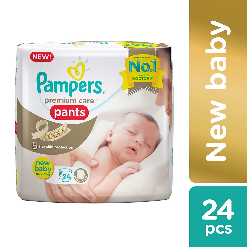 Pampers Premium Care Pants Style Diapers & Nappiess New Born Size 24 Count