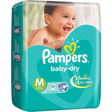 Load image into Gallery viewer, Pampers Baby Dry Diapers &amp; Nappiess Medium 10 Pieces 6 To 11 Kg - M
