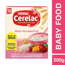 Load image into Gallery viewer, Nestlé Cerelac Fortified Baby Cereal With Milk Wheat-Rice Mixed Fruit – From 10 Months 300G Bib Pack
