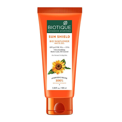 Biotique Sunflower Matte Gel Sunscreen Spf 50 Orange 100 Ml