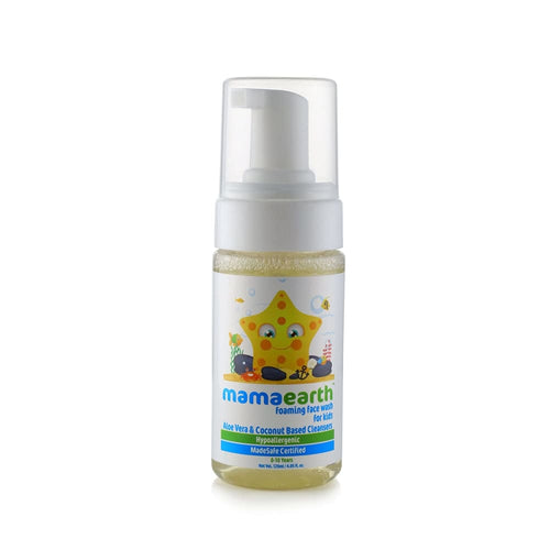 Mamaearth Foaming Baby Face Wash & Scrub For Kids With Aloe Vera And Coconut Based Cleansers 120 Ml