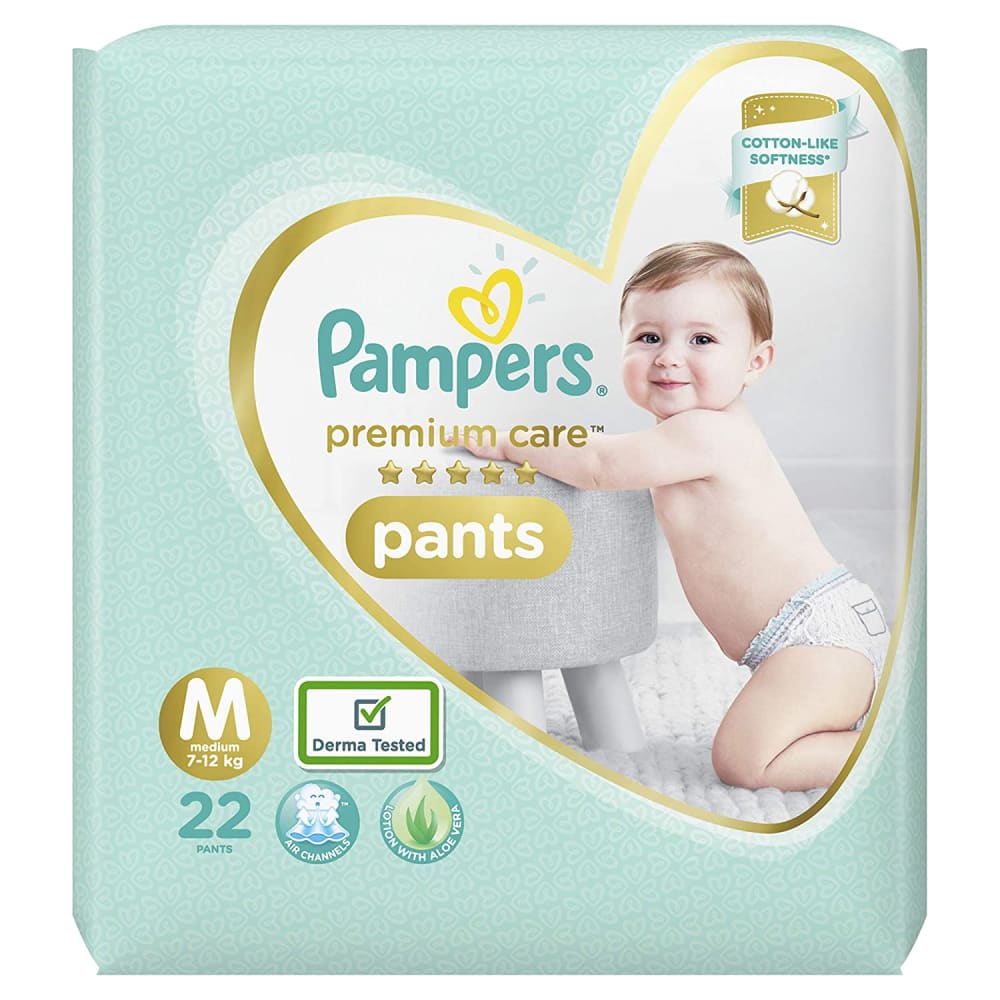 Pampers Premium Care Pants Diapers & Nappiess Medium 22 Count