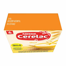 Load image into Gallery viewer, Nestlé Cerelac Fortified Baby Cereal With Milk Wheat – From 6 Months 300G Bib Pack
