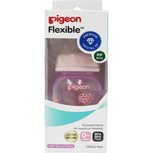 Load image into Gallery viewer, Pigeon Peristaltic Clear Nursing Bottle Rpp 120Ml Pink Abstract - 120 Ml
