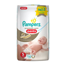 Load image into Gallery viewer, Pampers Premium Care Small Size Diapers &amp; Nappies Pants White 50 Count
