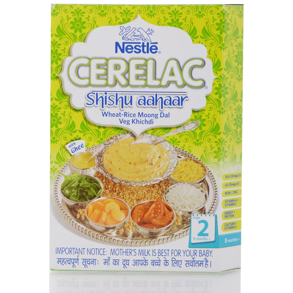 Nestlé Cerelac Shishu Aahaar - Wheat Rice Moong Dal Veg Khichdi Stage 2 300G Carton